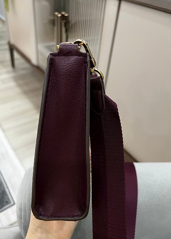 Bordo Deri Kadın Omuz Çantası - Görsel 3