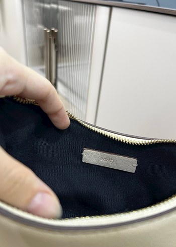 Krem Deri Kadın Omuz Çantası - Görsel 7