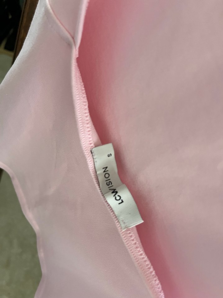 Pembe V Yaka Kolsuz Hamile Üstü - Görsel 4