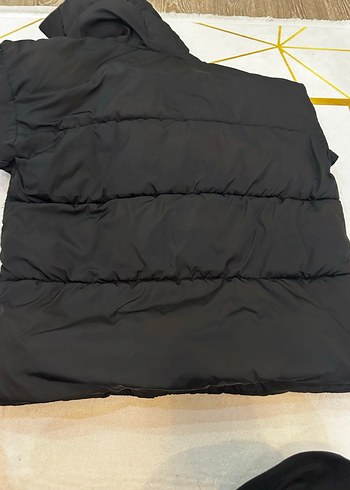 Kadın siyah oversize şişme mont - Görsel 5