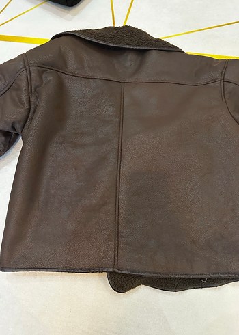 Kahverengi Kürklü Deri Kadın Ceket - Görsel 3
