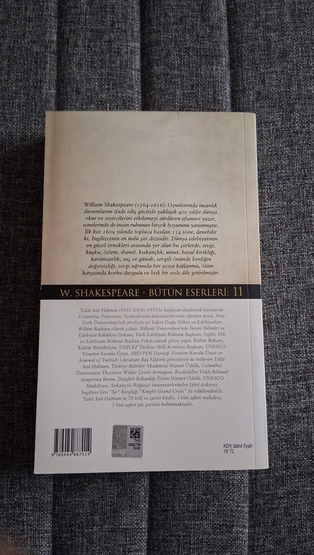 William Shakespeare Soneler (İngilizce-Türkçe) - Görsel 2