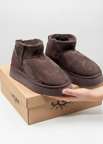 Kahverengi Süet Kadın Platform Botlar - Görsel 2