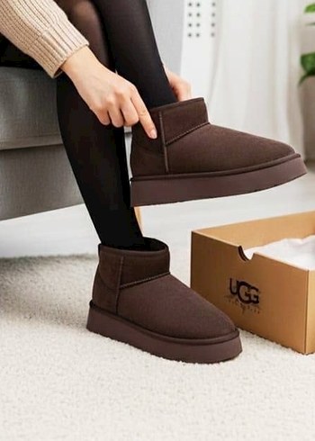 Kahverengi Süet Kadın Platform Botlar - Görsel 4