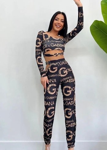 Siyah Baskılı Straplez Kemerli Crop Top - Görsel 2