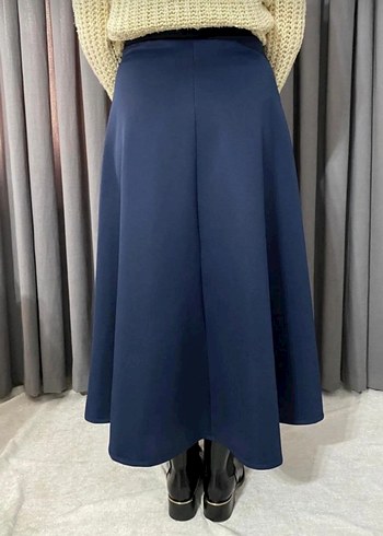 Drapeli Kahverengi Uzun Kadın Etek - Görsel 10