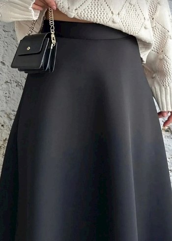 Drapeli Kahverengi Uzun Kadın Etek - Görsel 18