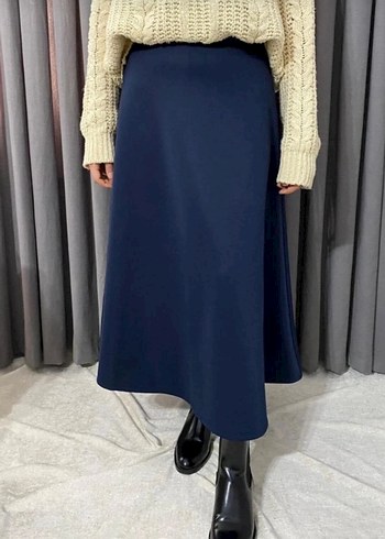 Drapeli Kahverengi Uzun Kadın Etek - Görsel 14