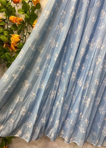 Mavi Pilili Bohem Uzun Etek - Görsel 2