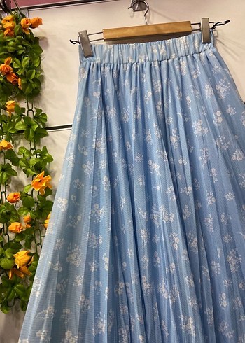 Mavi Pilili Bohem Uzun Etek - Görsel 3