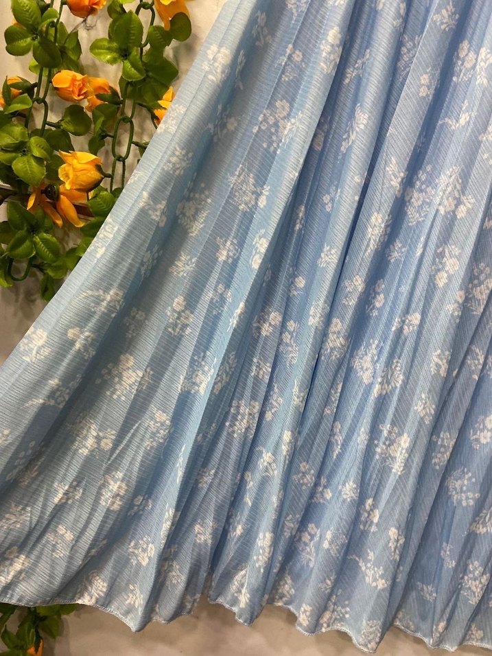 Mavi Pilili Bohem Uzun Etek - Görsel 2