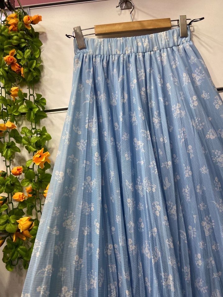 Mavi Pilili Bohem Uzun Etek - Görsel 3