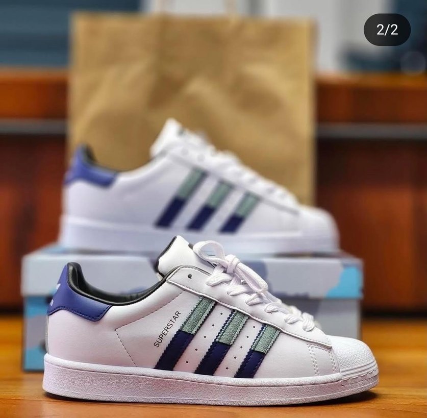 Adidas Superstar Beyaz Zebra Desenli Sneaker - Görsel 2