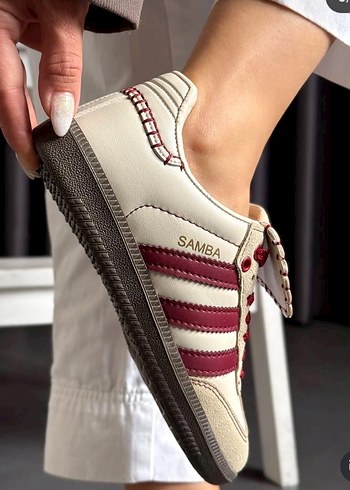 Bordo Bağcıklı Kadın Spor Ayakkabı - Görsel 2