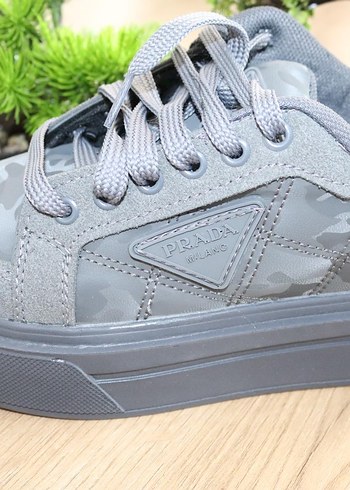 Gri Kamuflaj Spor Platform Kadın Spor Ayakkabı - Görsel 3