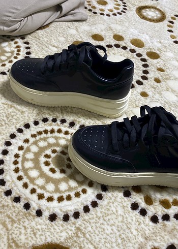 Siyah Bağcıklı Kadın Spor Ayakkabı - Görsel 4