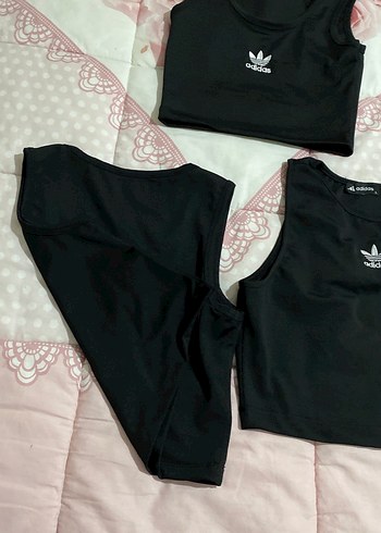 adidas Siyah Spor Crop Top - Görsel 5