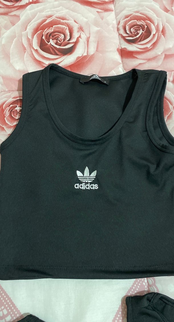 adidas Siyah Spor Crop Top - Görsel 3
