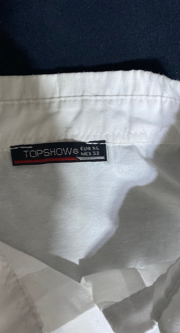 Düğmeli Kısa Kollu Beyaz Keten Bluz - Görsel 4