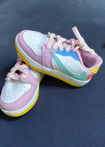 Bağcıklı Çok Renkli Kız Çocuk Spor Ayakkabı - Görsel 2