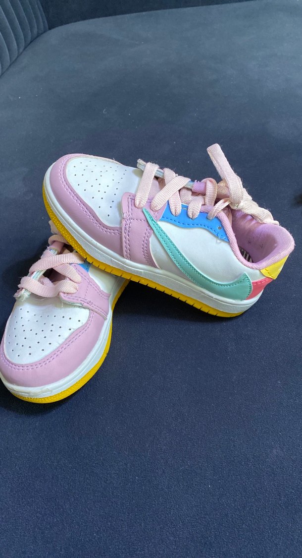 Bağcıklı Çok Renkli Kız Çocuk Spor Ayakkabı - Görsel 2