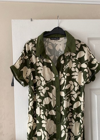 Düğmeli, Baskılı,genç kız kısa elbise - Görsel 2