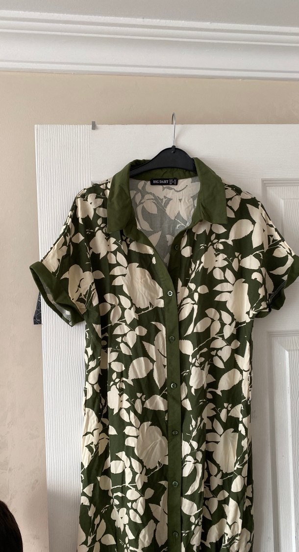 Düğmeli, Baskılı,genç kız kısa elbise - Görsel 2