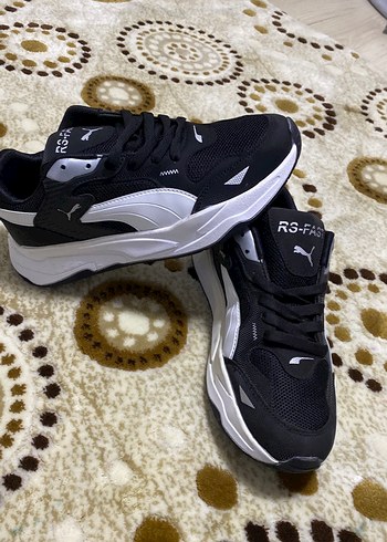 Siyah Leopar Desenli Bağcıklı erkek Spor Ayakkabı - Görsel 2