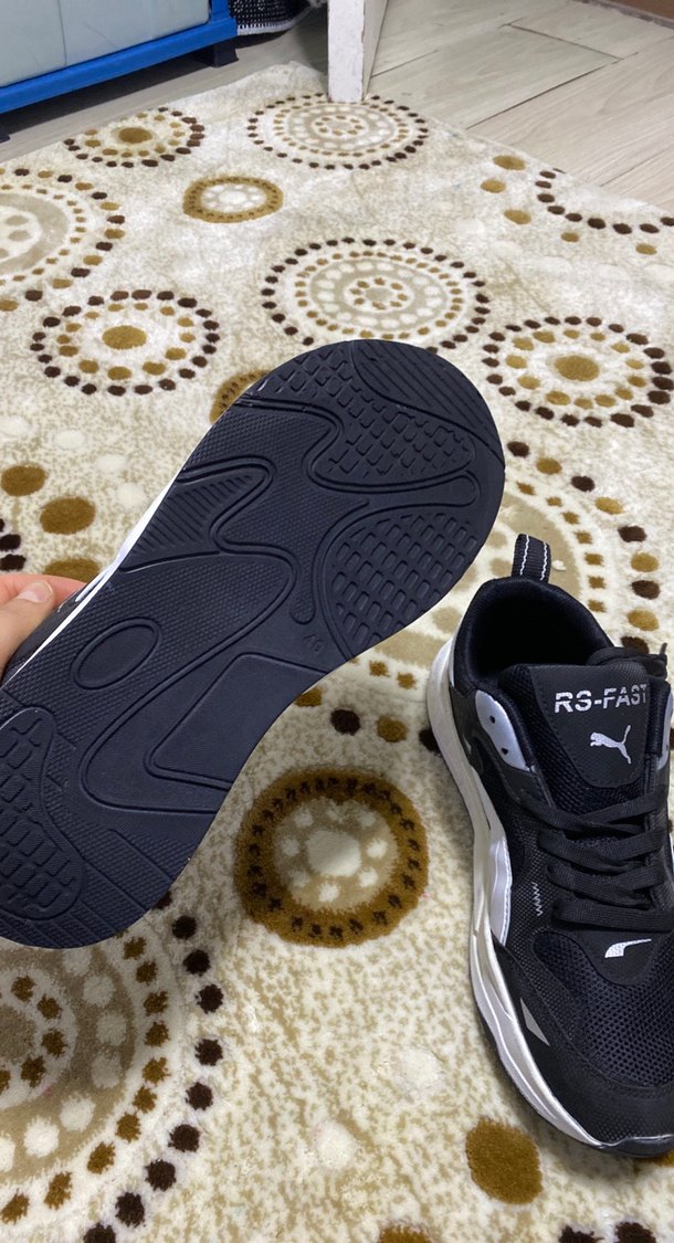 Siyah Leopar Desenli Bağcıklı erkek Spor Ayakkabı - Görsel 4