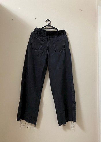 Siyah Salaş Kadın Kot Pantolon - Görsel 2