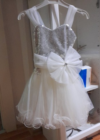 Beyaz Nakışlı Fırfırlı Kız Eteği - Görsel 3