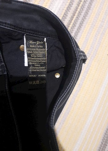 Kadın Siyah Kot Pantolon, İspanyol paça,düşük bel - Görsel 4