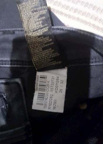 Kadın Siyah Kot Pantolon, İspanyol paça,düşük bel - Görsel 3