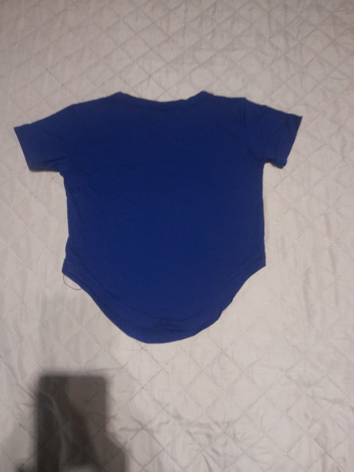 Parlak Mavi Baskılı krop - Görsel 3