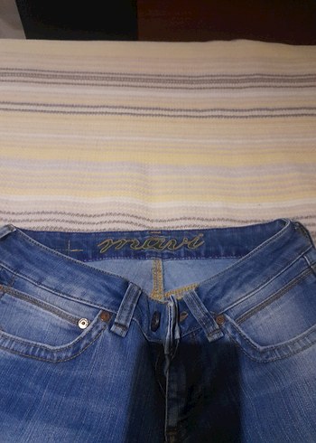 Kadın Mavi Denim Kot Pantolon - Görsel 2