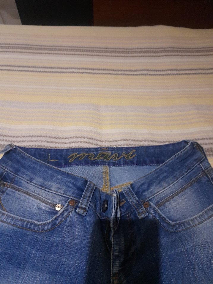 Kadın Mavi Denim Kot Pantolon - Görsel 2