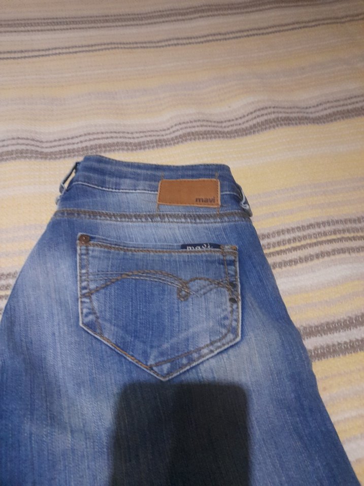 Kadın Mavi Denim Kot Pantolon - Görsel 4