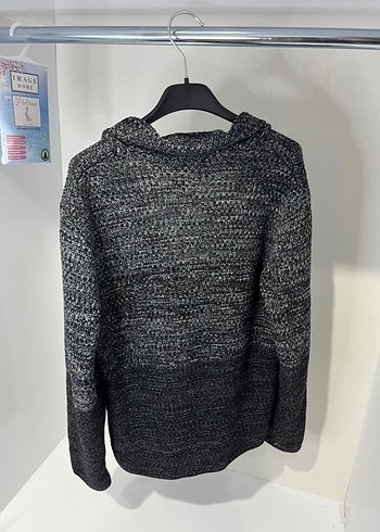 Gri Örgü Erkek Triko Hırka - Görsel 2