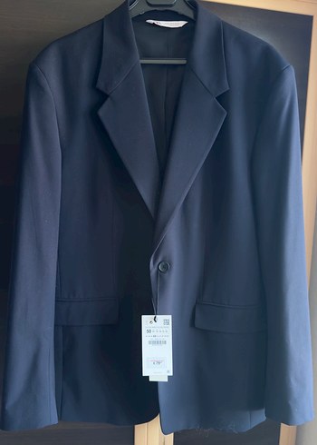 Zara Lacivert Blazer Ceket