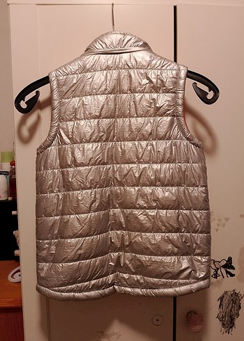 Gri Fermuarlı Kız Çocuk Yelek - Görsel 4