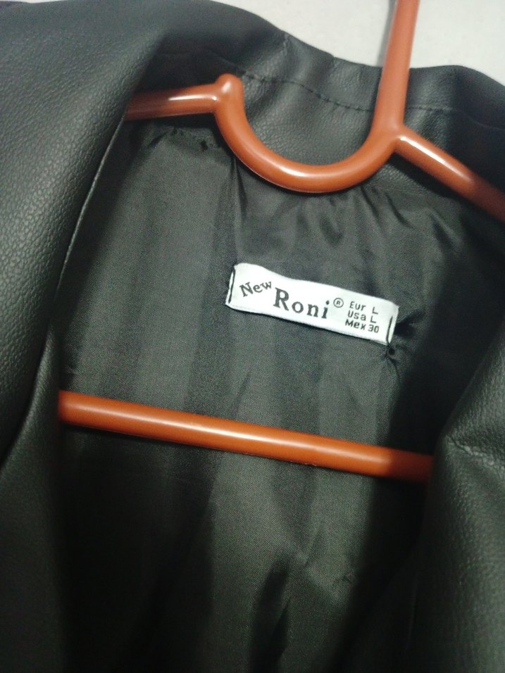 Siyah Deri Biker Ceket Kadın - Görsel 3