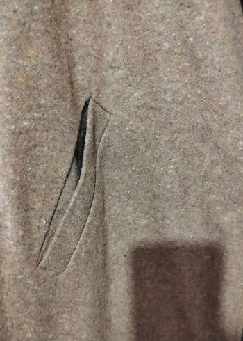 Bej Süet Kadın Uzun Düğmeli Kaban - Görsel 5