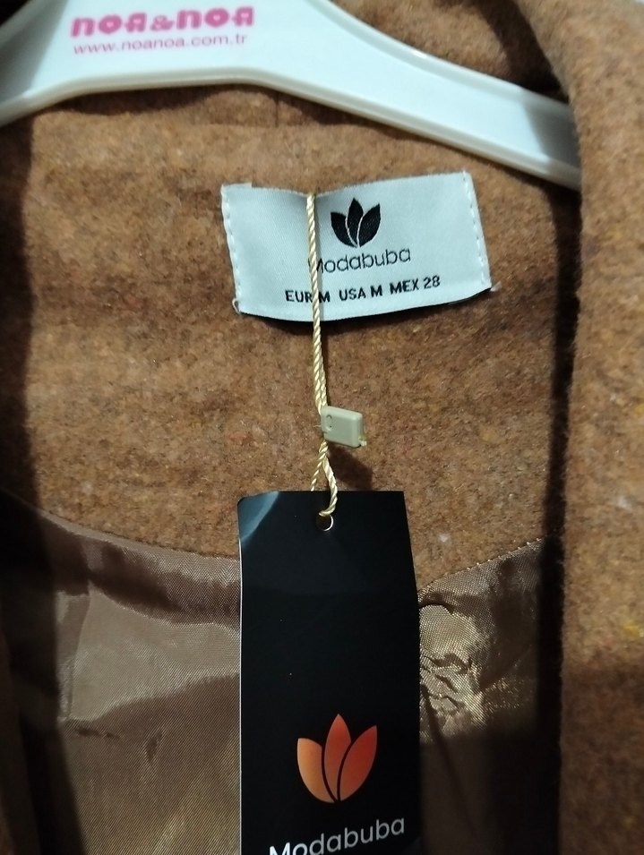 Bej Süet Kadın Uzun Düğmeli Kaban - Görsel 4