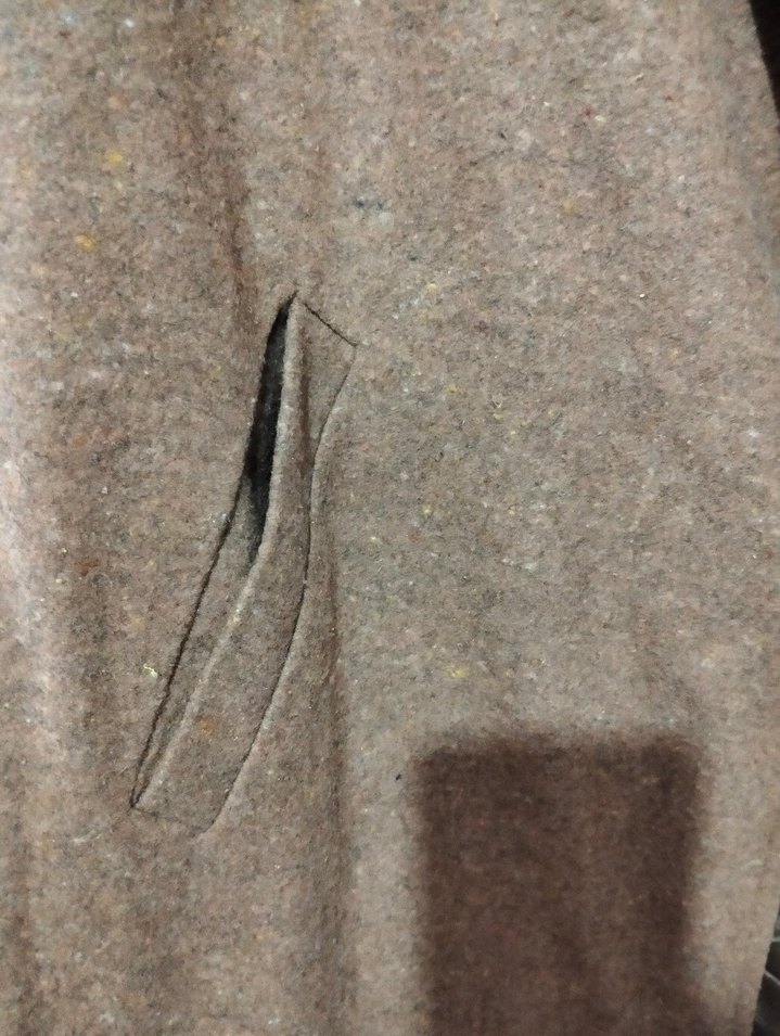 Bej Süet Kadın Uzun Düğmeli Kaban - Görsel 5