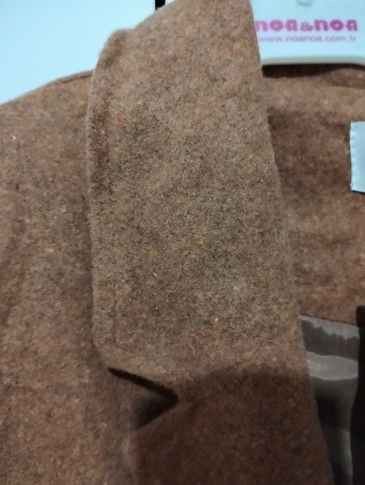 Bej Süet Kadın Uzun Düğmeli Kaban - Görsel 3