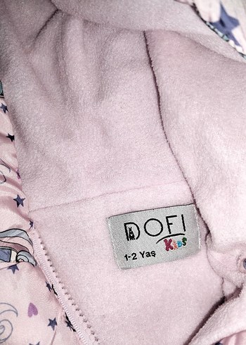 Kız Çocuk Kapüşonlu Pembe Desenli Mont - Görsel 4