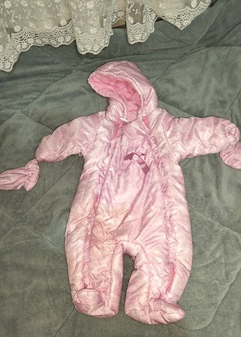 Peluş Detaylı Pembe Bebek Tulumu - Görsel 2