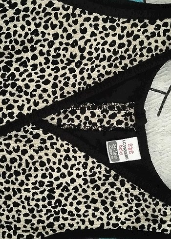 Kız Çocuk Desenli V Yaka Kolsuz Elbise - Görsel 2