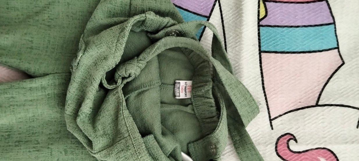 Nakışlı Örme Yeşil Kız Salopet - Görsel 3