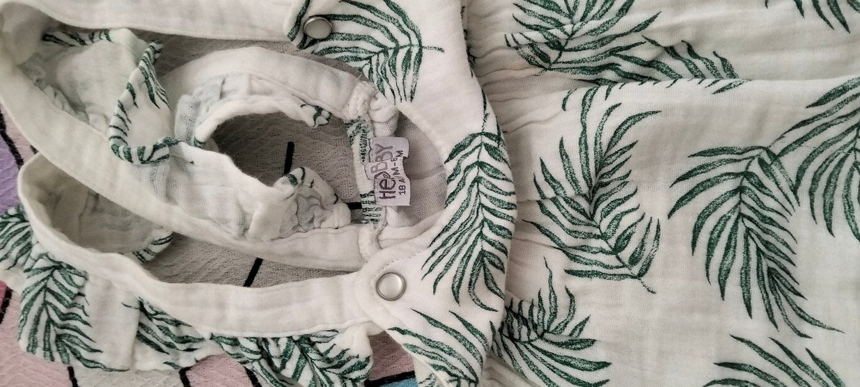 Yeşil Fırfırlı Bebek Kız Takımı - Görsel 2